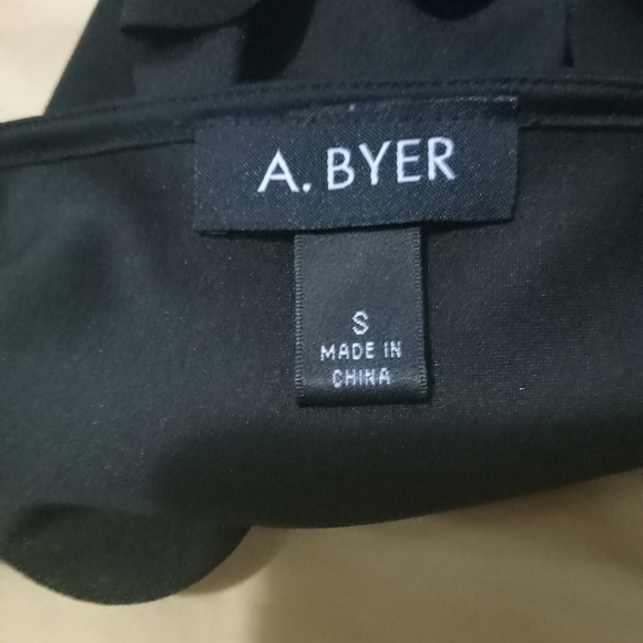 NWOT Women's A Byer Small Cocktail Dress Black Cutout Sleeve Design - Picture 3 of 7